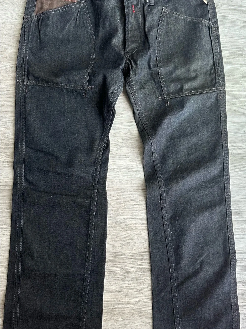 Men's Black Workwear Jeans - Durable Straight Leg